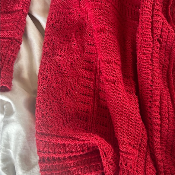 Style & Co. Women's Red Cardigan Sweater - Picture 7 of 16